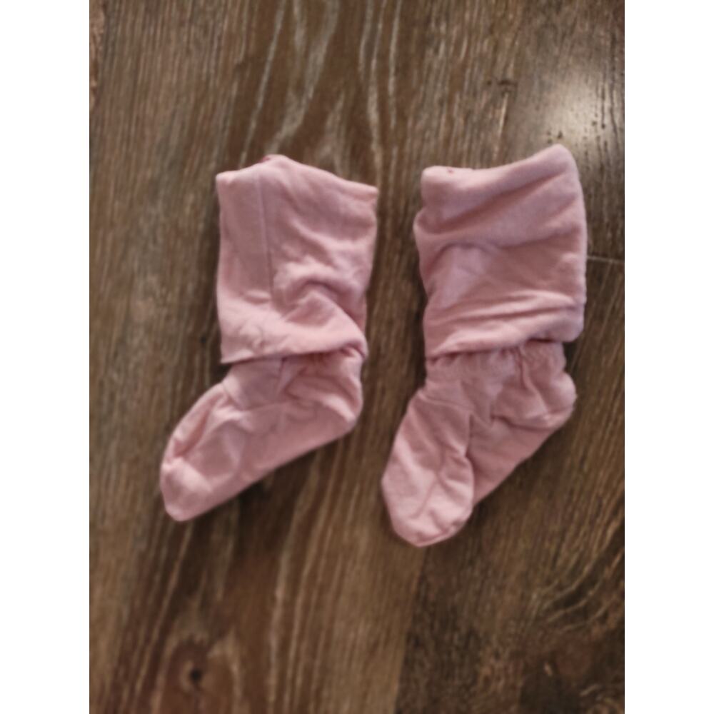 Boutique Baby Bamboo Pink Socks Booties size 0-6 months #8